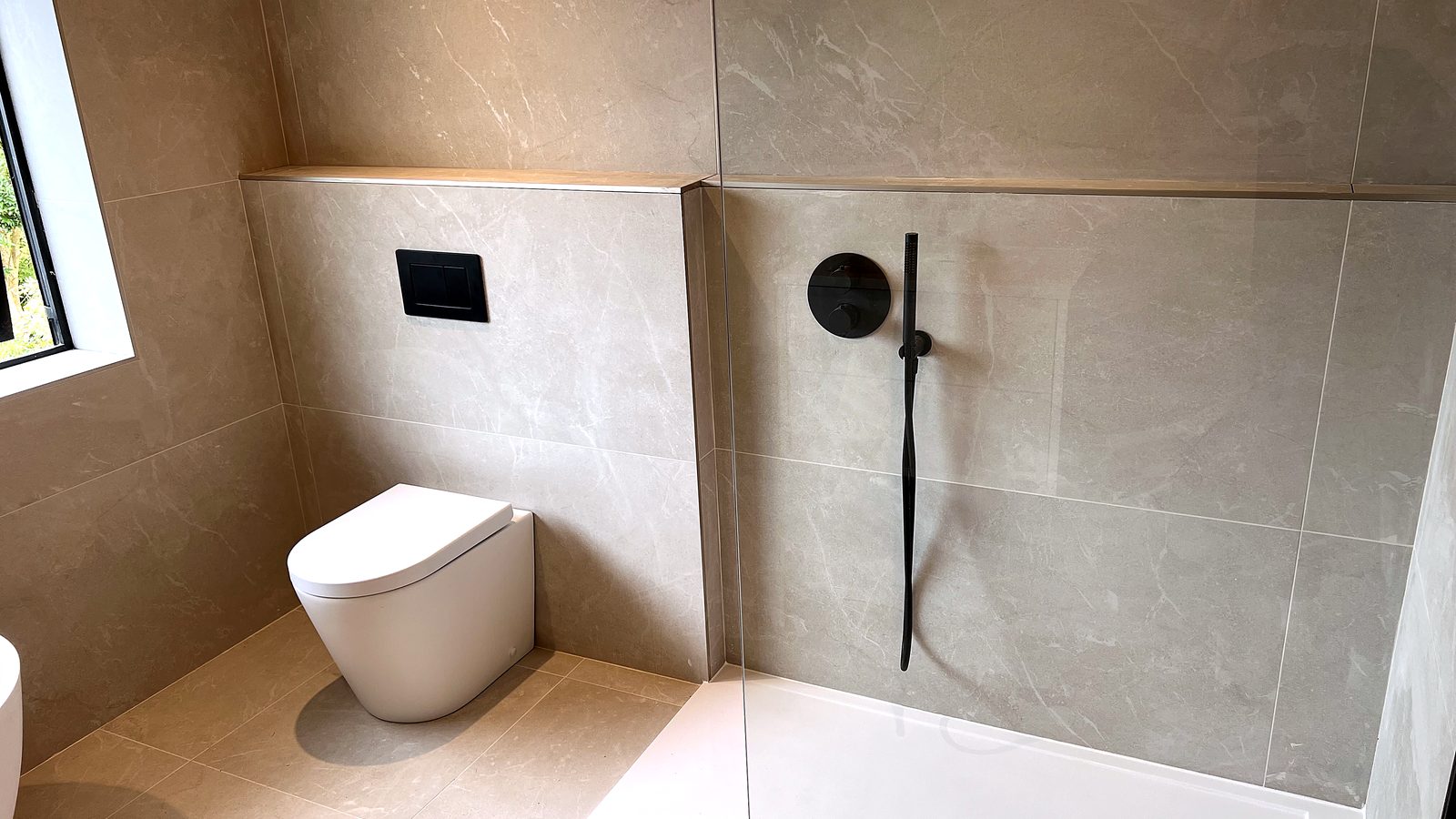A walk in shower fitted by Test Valley Heating