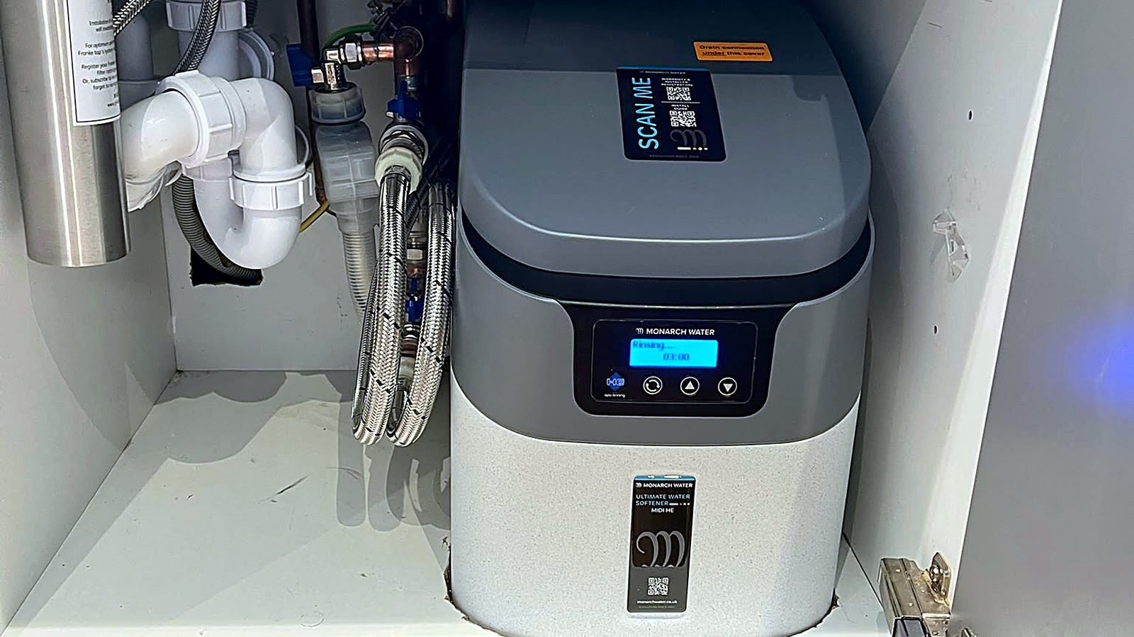 A water softener installed by Test Valley Heating
